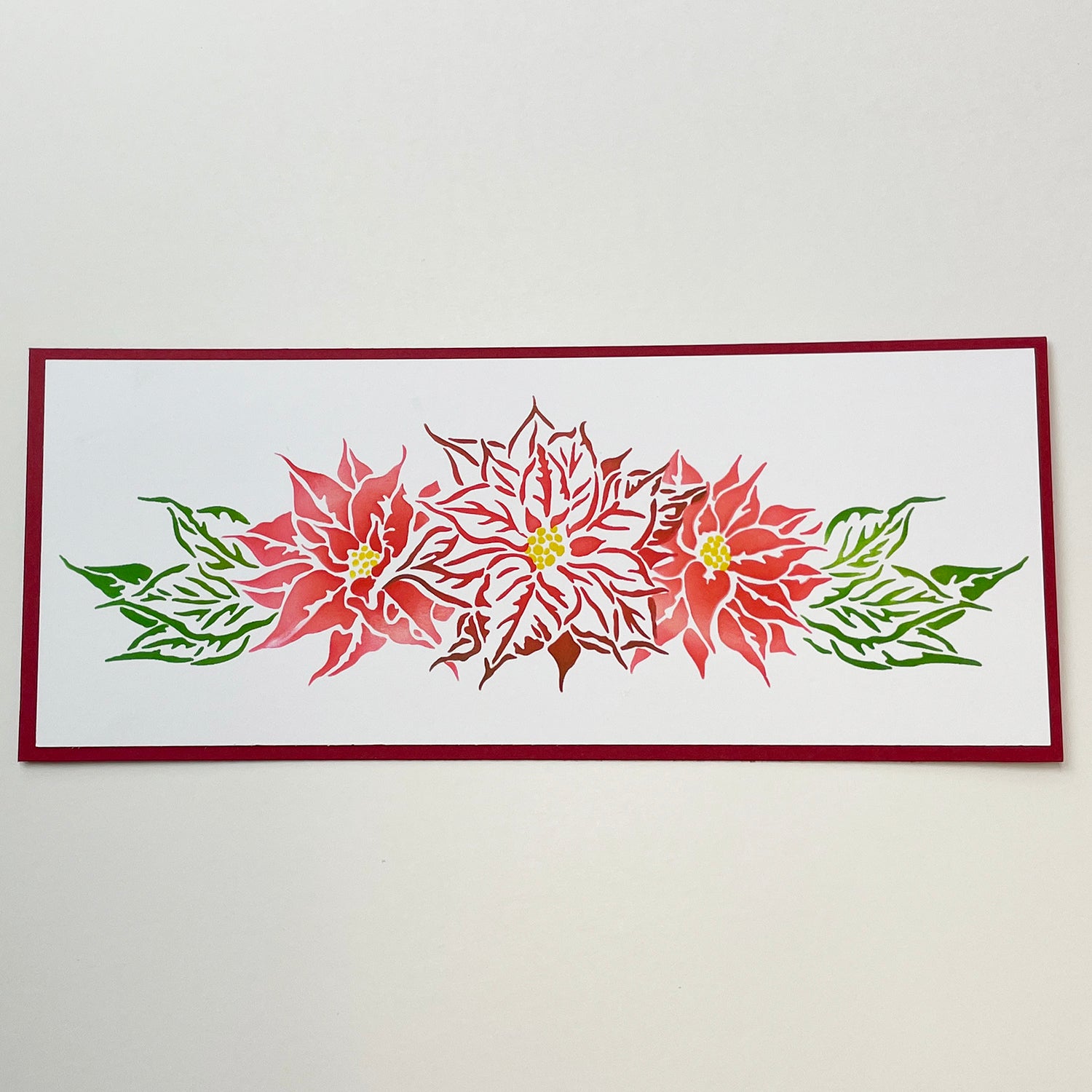 The Crafters Workshop TCW6008 Poinsettia Spray sjablong slimline 3-lag