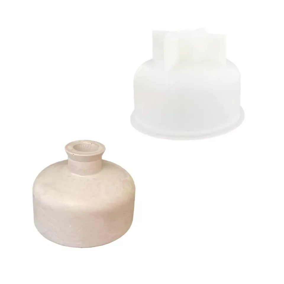 Jesmonite Rough Vase silikonform 10 cm rillet