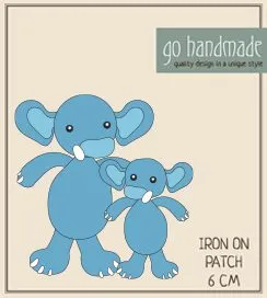 Go Handmade Elephants Sara & Simba strykemerke 6 cm
