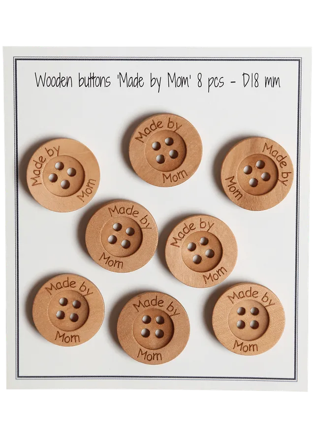 Go Handmade Made by Mom D18 mm merkelapper 8 stk