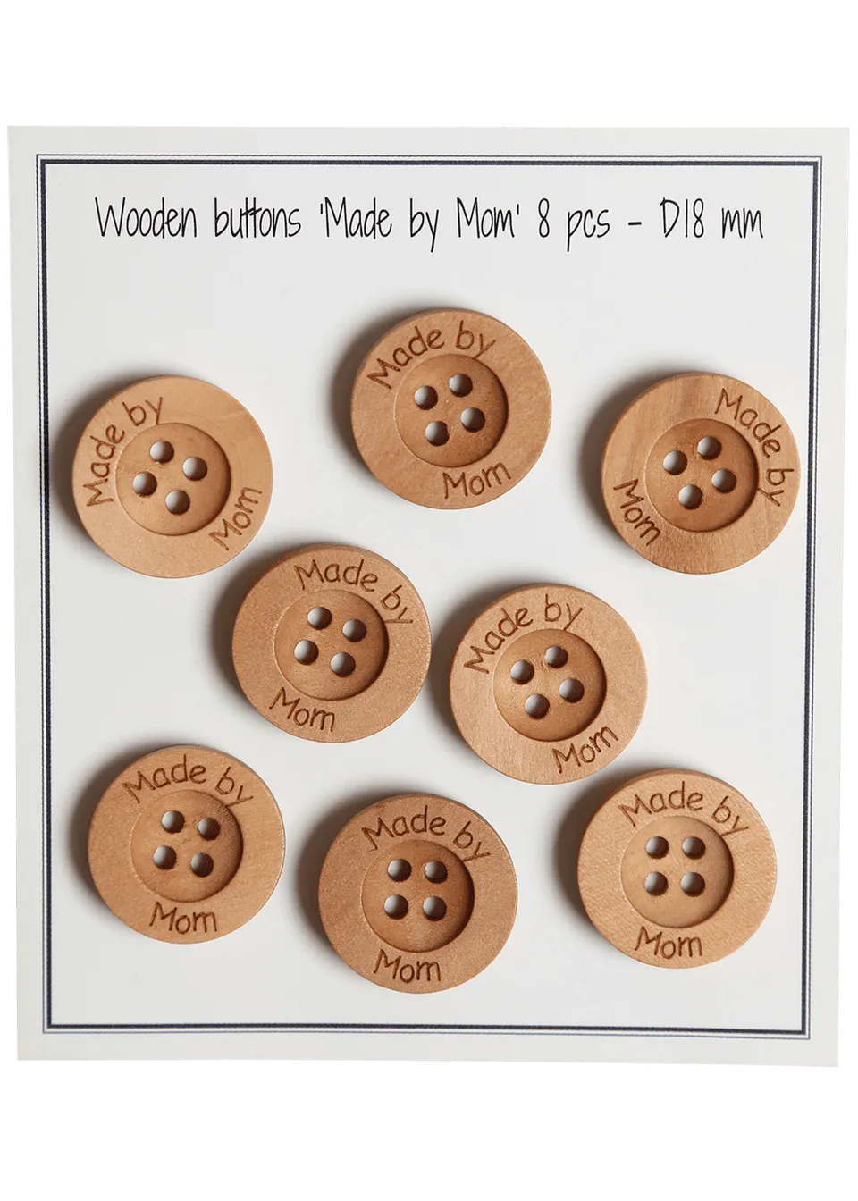 Go Handmade Made by Mom knapper D18 mm 8 stk runde