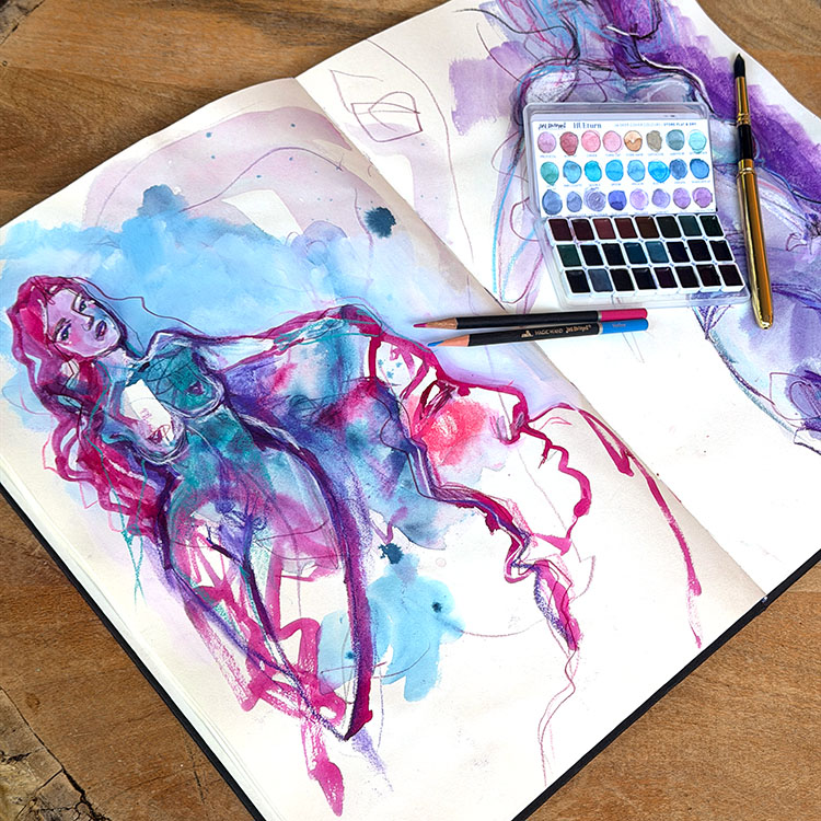 Jane Davenport Premium Sketch Book skissebok A3 150 g