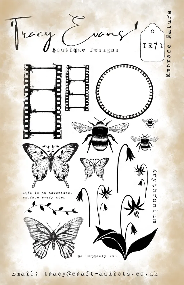 Tracy Evans Design TE071 Embrace Nature A5 stempelsett