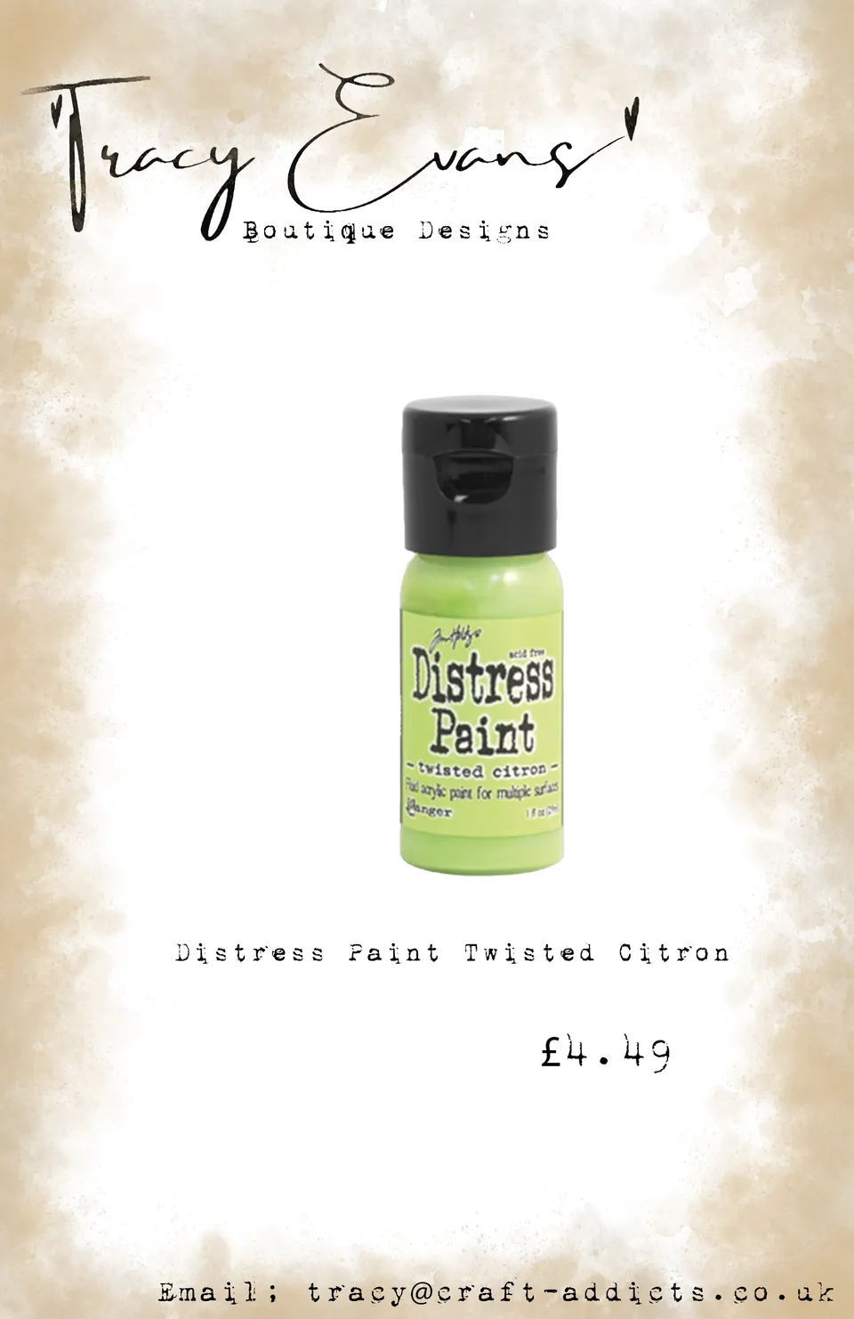 Tracy Evans Design DI135 akrylmaling twisted citron