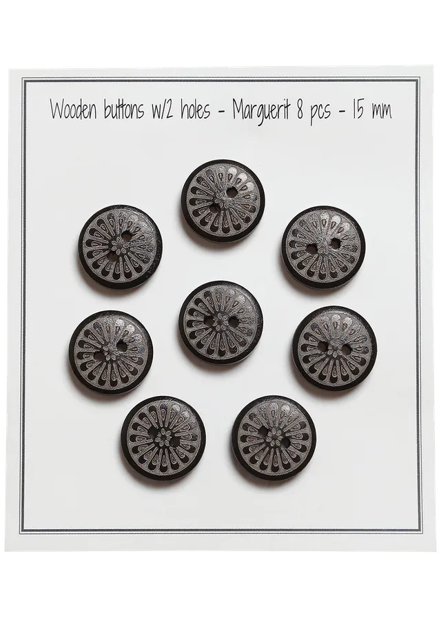 Go Handmade Marguerit knapp 15 mm 8 stk