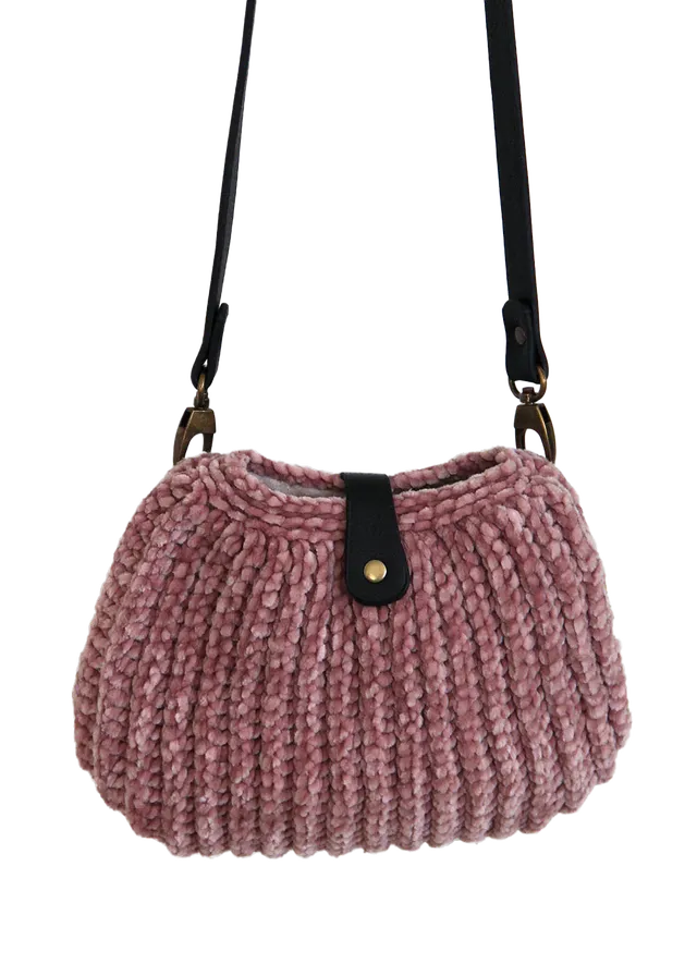 Go Handmade Rib Stitch hekleoppskrift veske 24 cm