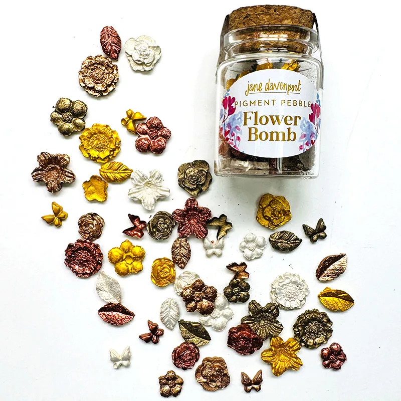Jane Davenport Pigment Pebbles Flower Bomb pigment glød