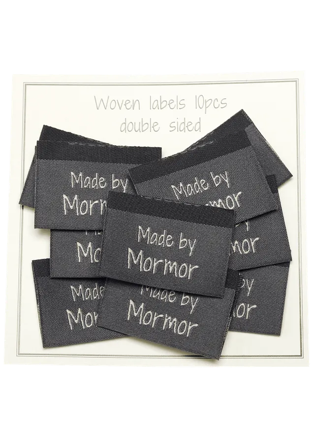 Go Handmade merkelapper made by mormor grå 10 stk