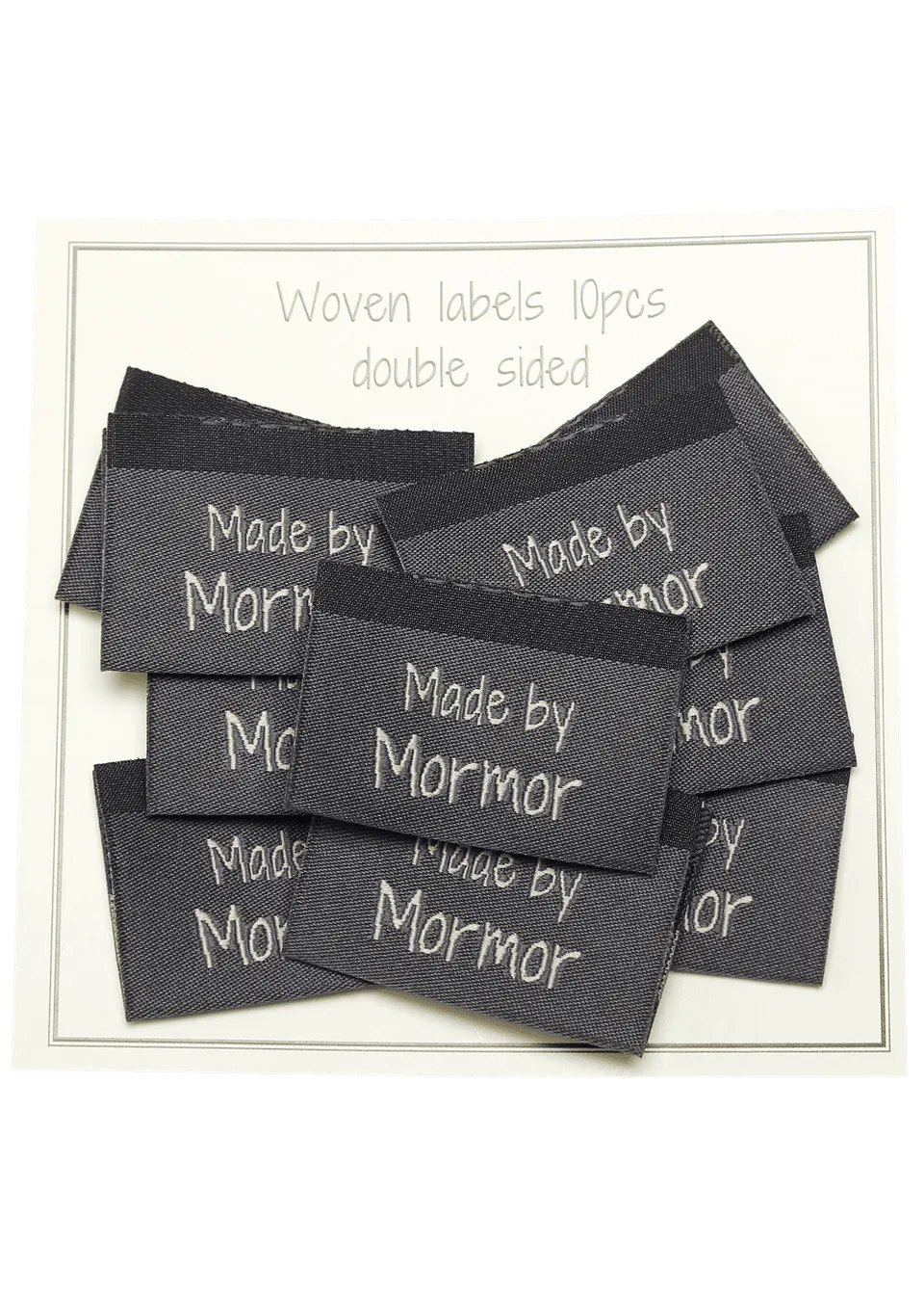 Go Handmade Made by mormor merkelapp grå 10 stk