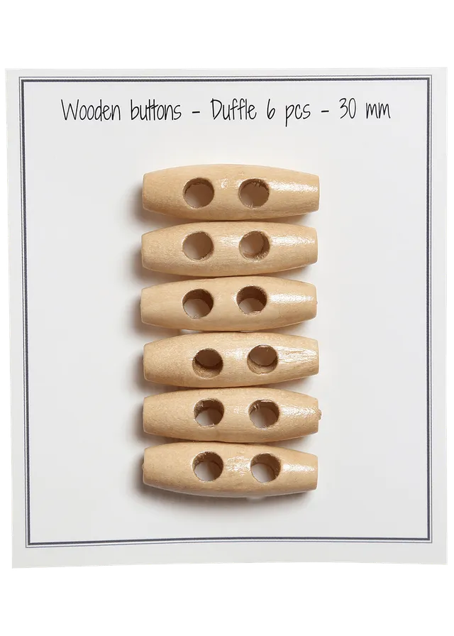 Go Handmade Duffle knapper 30 mm 6-pk til kåpe