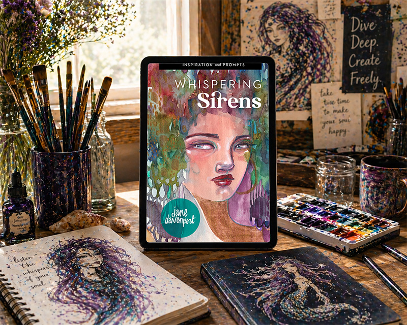 Jane Davenport Whispering Sirens inspirasjonsbok havfrue nedlastbar