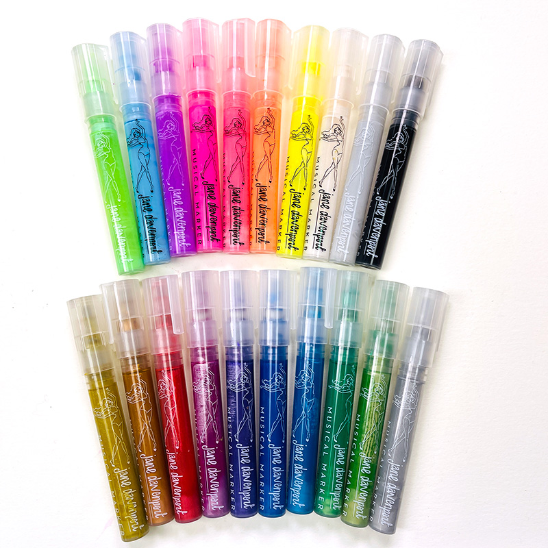Jane Davenport Musical Markers Wham Glam tusjer neon