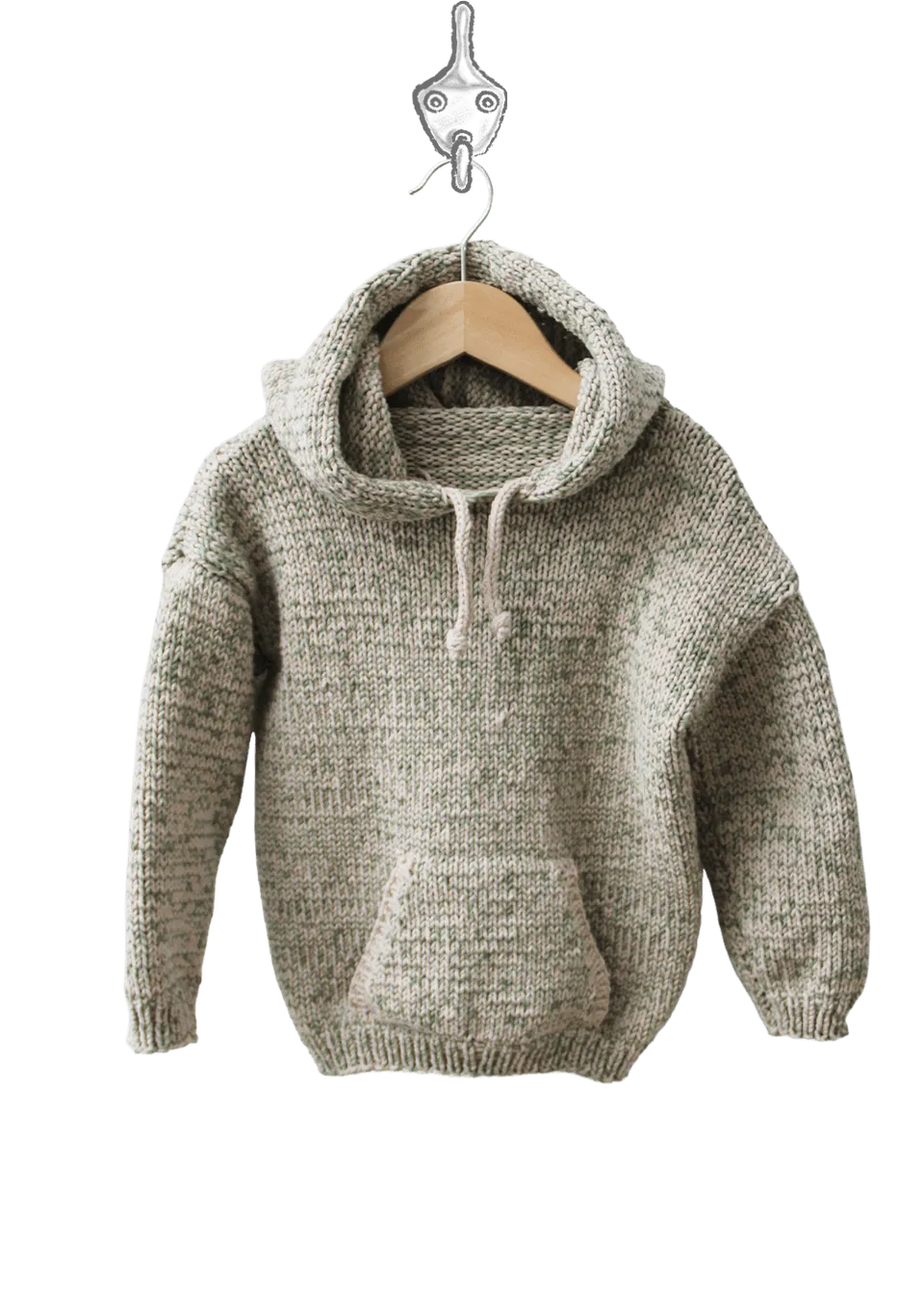 Go Handmade Hoodie strikkeoppskrift 1-12 år hette
