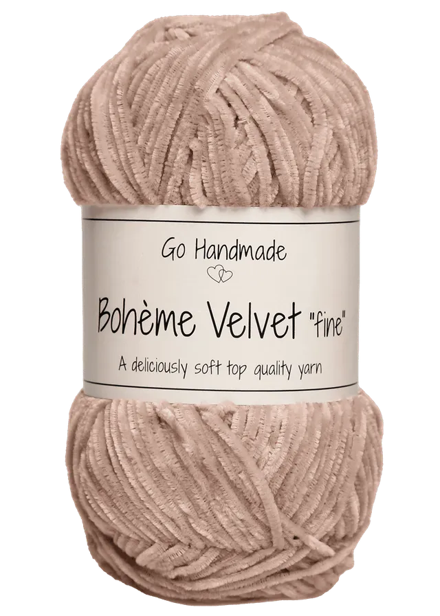 Bohème Velvet Fine velourgarn 50 g polyester rød?