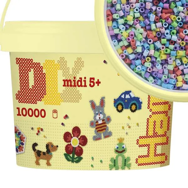 Hama Midi pastellmiks perler 10000 stk bøtte