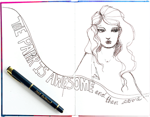 Jane Davenport Art Journaling startsett med journal
