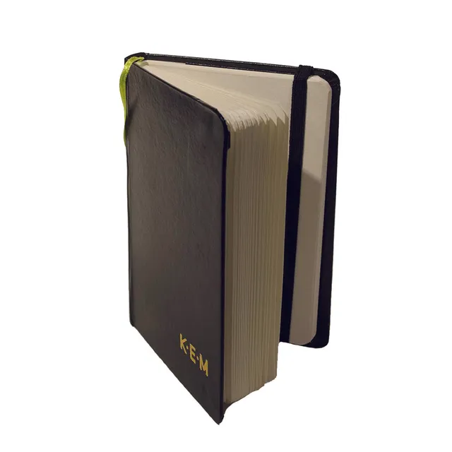 KEM Travel journal notatbok med strikk 64 ark 130 g