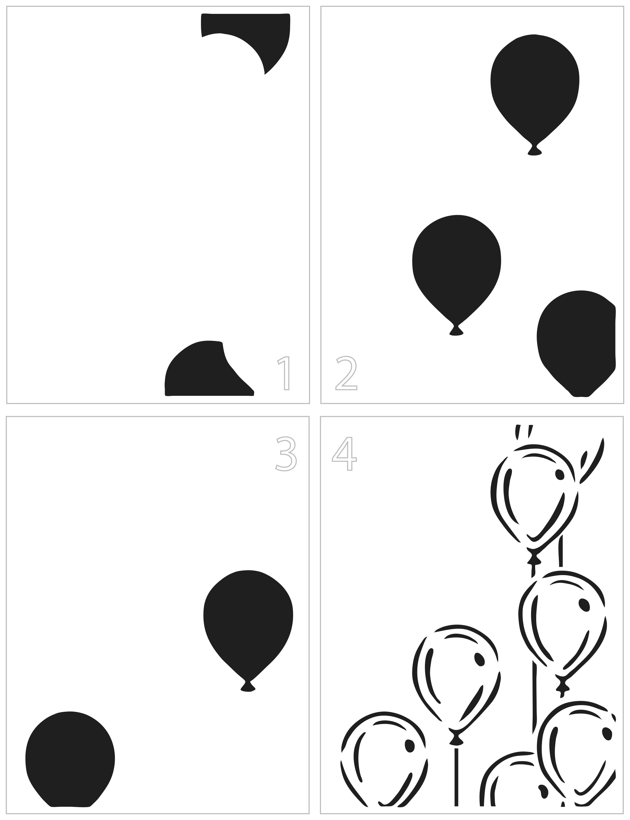 The Crafters Workshop TCW6059 Layered Balloons sjablong lagdelt