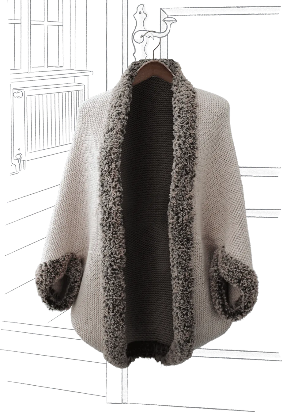 Go Handmade Square Shrug strikkeoppskrift one size S/M/L