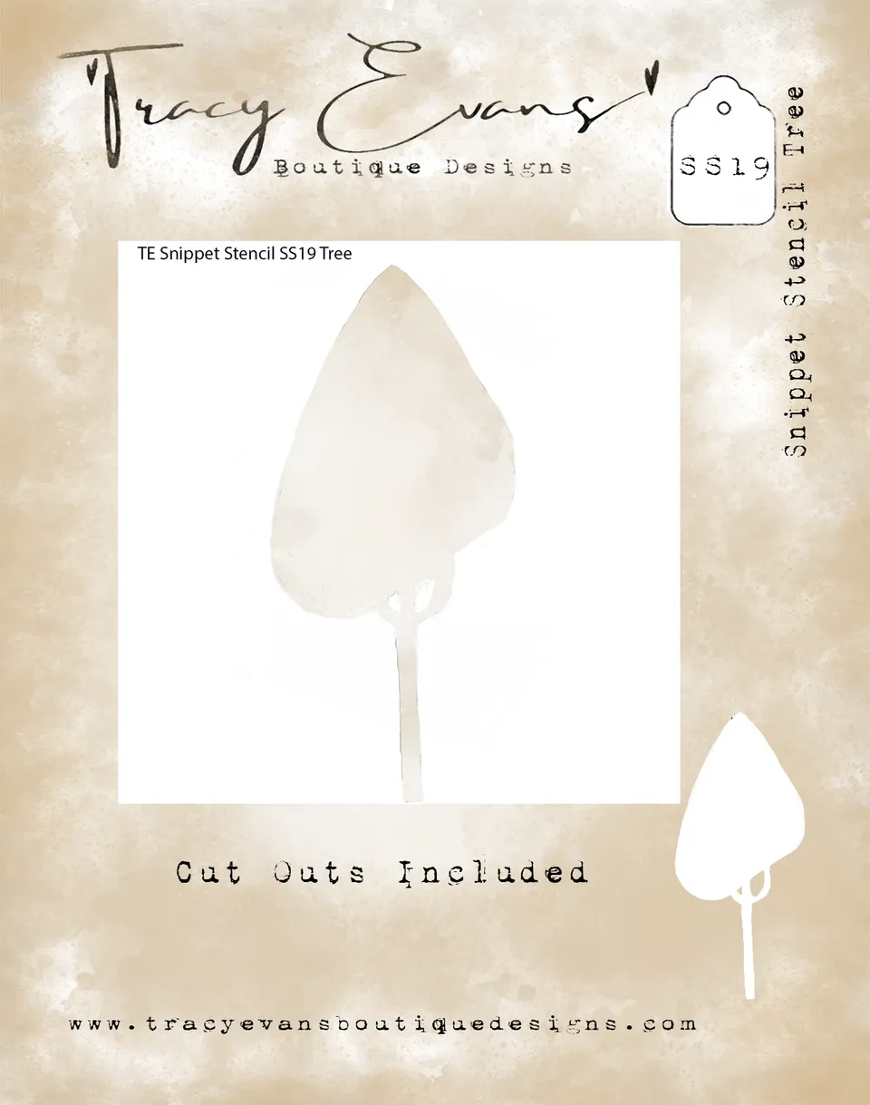Tracy Evans Design SS019 Tree sjablong 10x10 cm utstansing