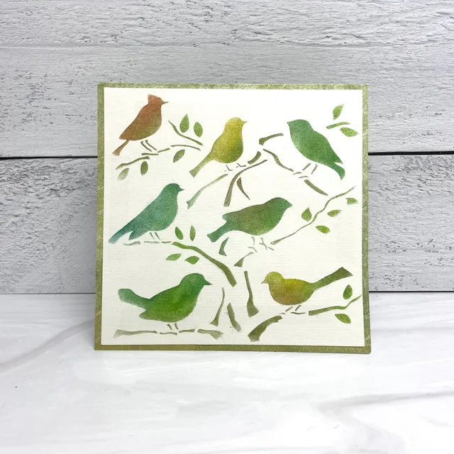 The Crafters Workshop TCW185 Birds sjablong 6x6 fugler