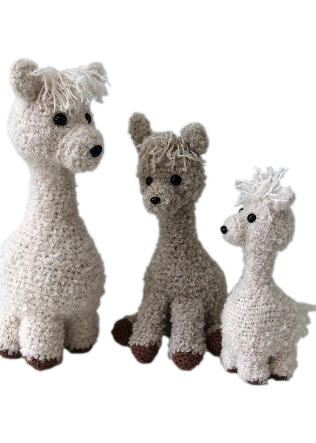 Go Handmade Alpaca family hekleoppskrift 25-35 cm
