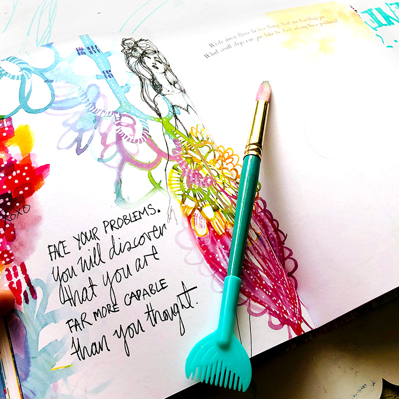 Jane Davenport Imagine Out Loud journal skrivebok med spørsmål
