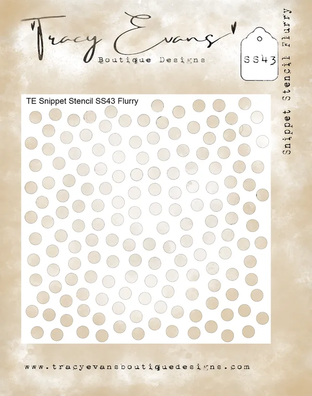 Tracy Evans Design SS043 sjablong flurry 10x10 cm snø