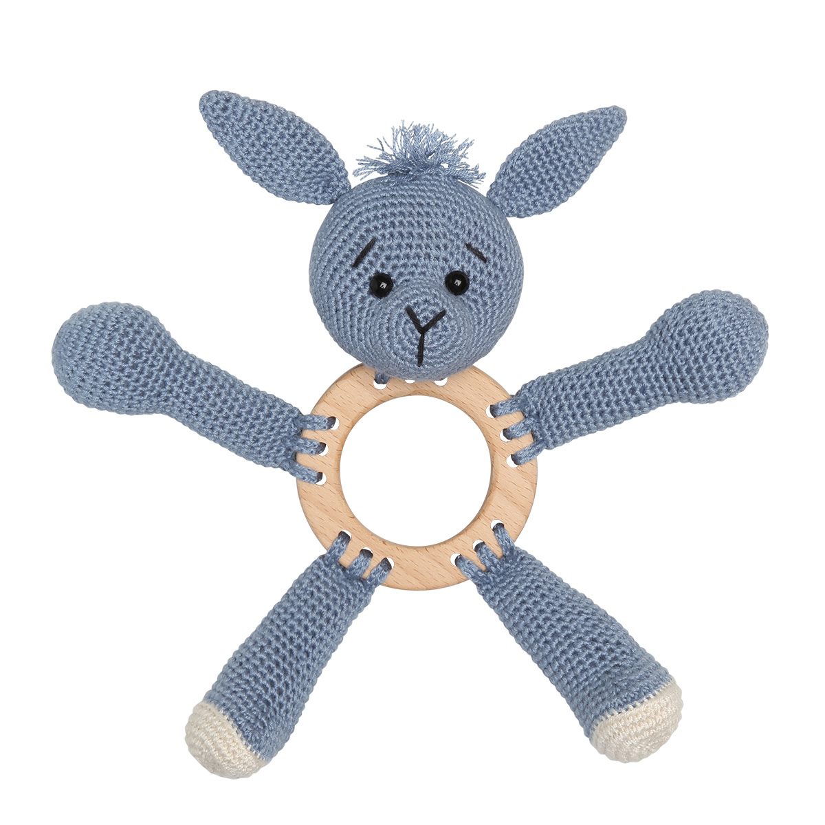 Go Handmade kanin på ring hekleoppskrift 18 cm