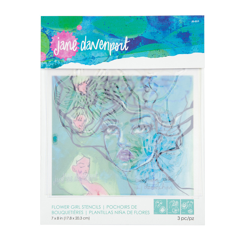 Jane Davenport Flower Girl sjablonger 3-pakning ansikter