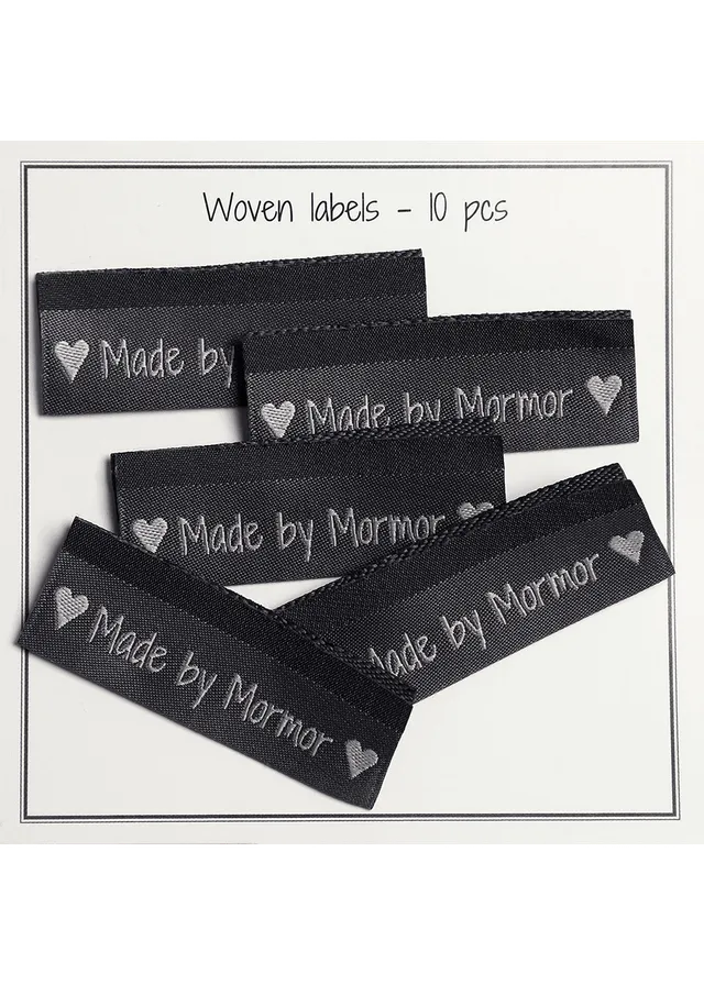 Go Handmade merkelapper Made by Mormor 10-pk grå