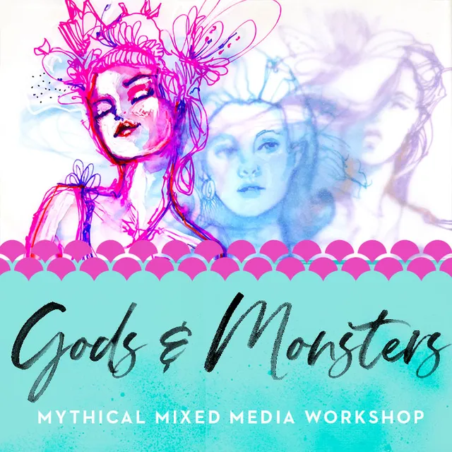 Jane Davenport Gods & Monsters nettkurs i mixed media