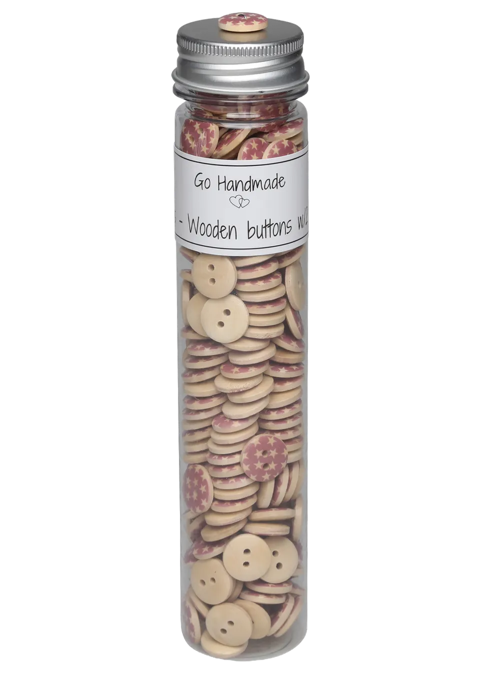 Go Handmade Wooden Pink Star treknapp 15 mm