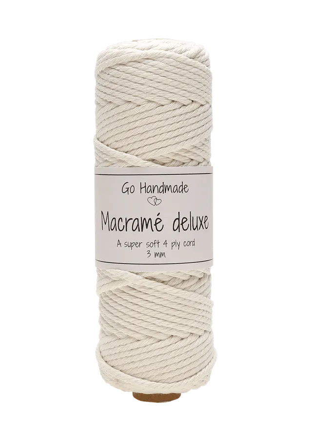 Go Handmade Macramé Deluxe garn 150 g bomull