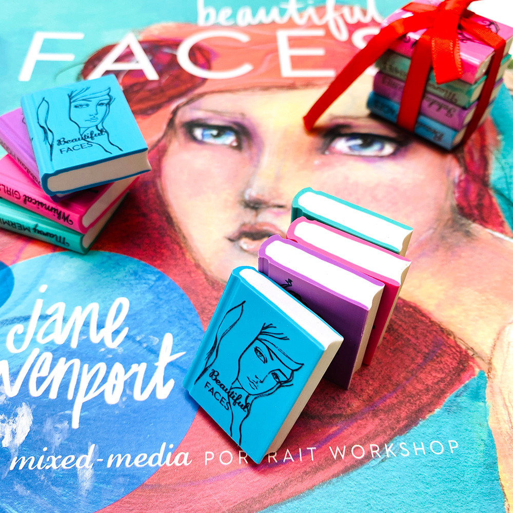 Jane Davenport Bookish viskelærsett minibøker
