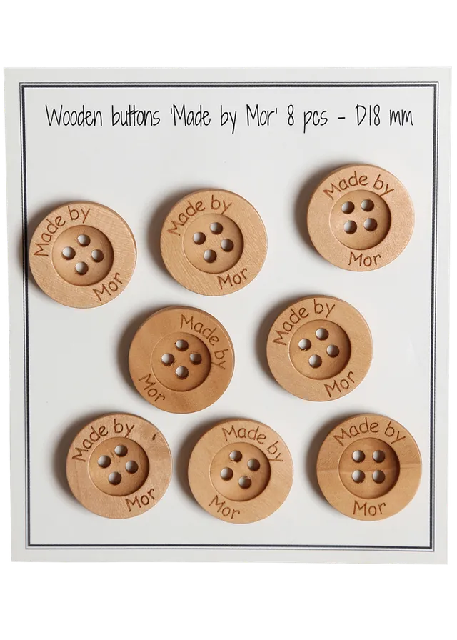 Go Handmade treknapper Made by Mor 18 mm 8-pk
