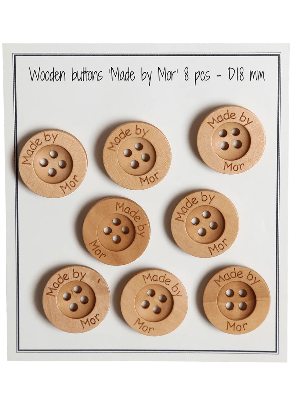 Go Handmade treknapper Made by Mor 18 mm 8-pk