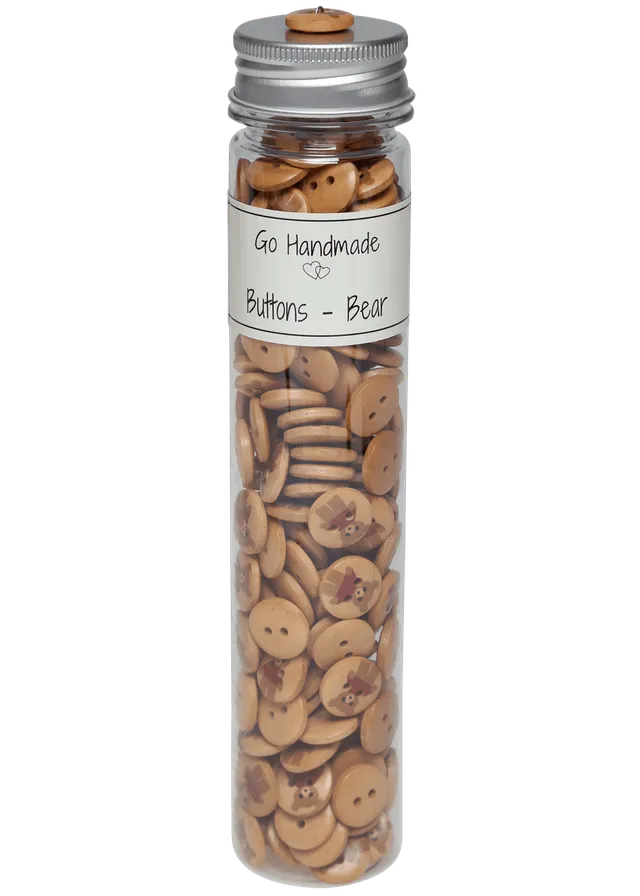 Go Handmade Teddy knapper rød 15 mm 220 stk
