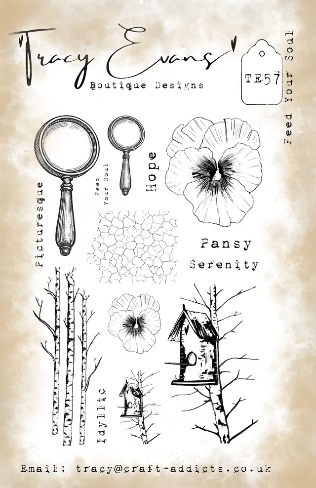 Tracy Evans Design TE057 Feed Your Soul stempel A5