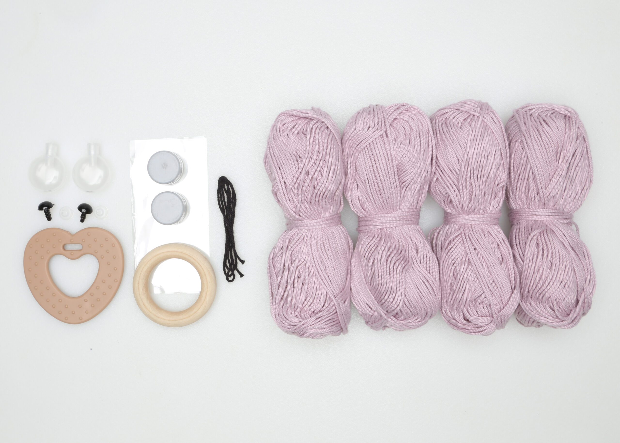 Go Handmade Sanse Teddy heklesett lys lilla