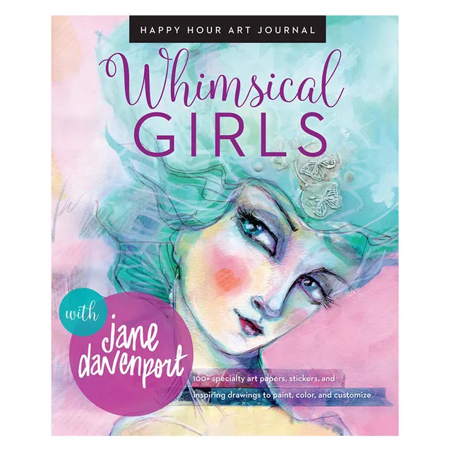 Jane Davenport Whimsical Girls art journal fargelegging ansikter