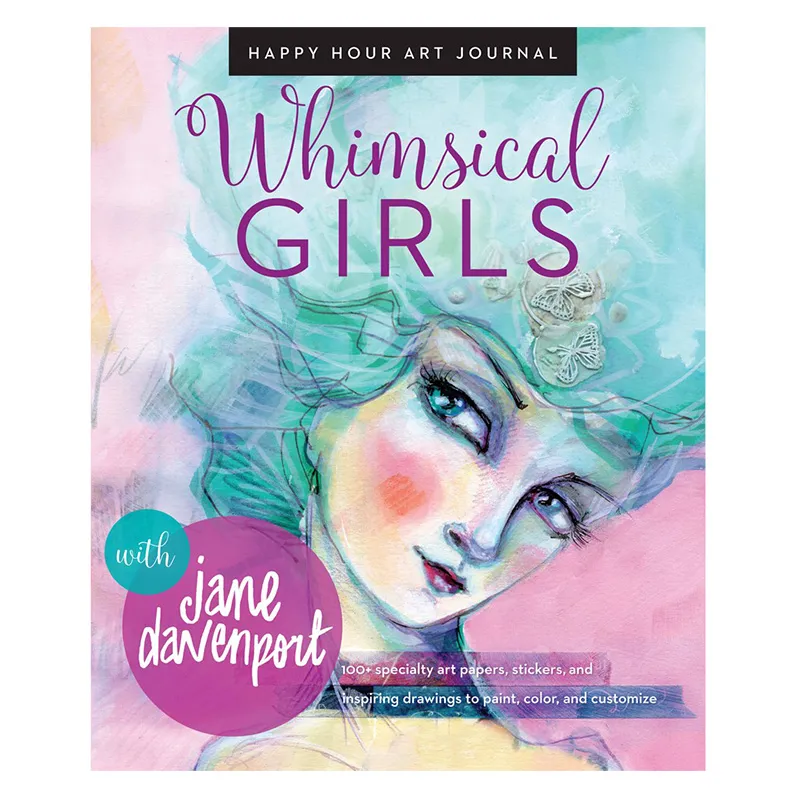 Jane Davenport Whimsical Girls art journal fargelegging ansikter