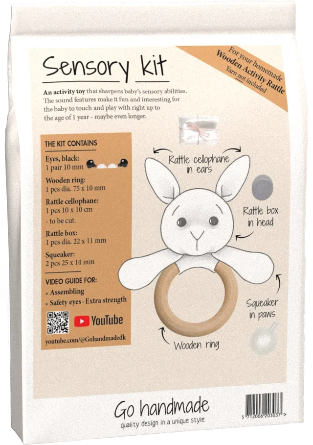 Go Handmade Sanse Kit aktivitetsrangle tre baby
