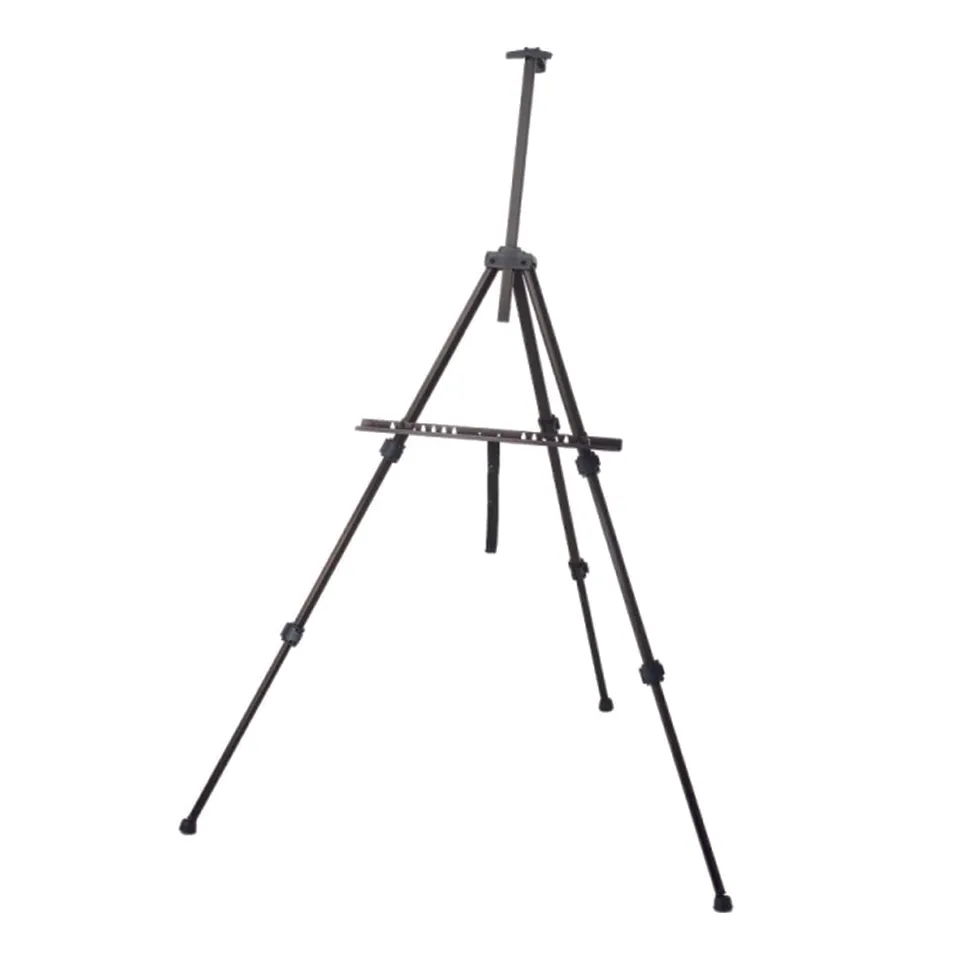 KEM feltstaffeli aluminium sort 165 cm teleskop