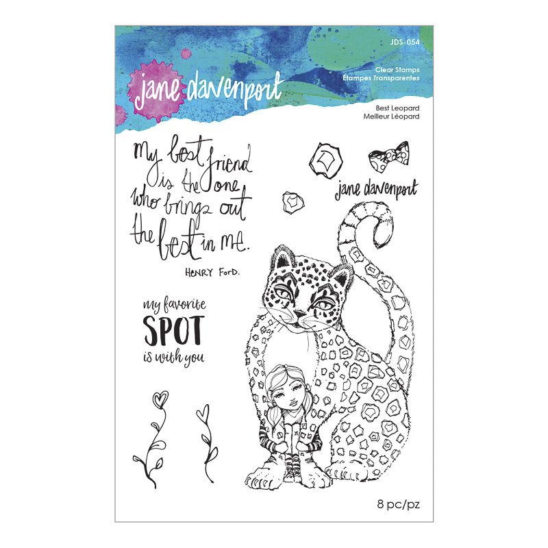 Jane Davenport Whimsical Wild Best Leopard stempel