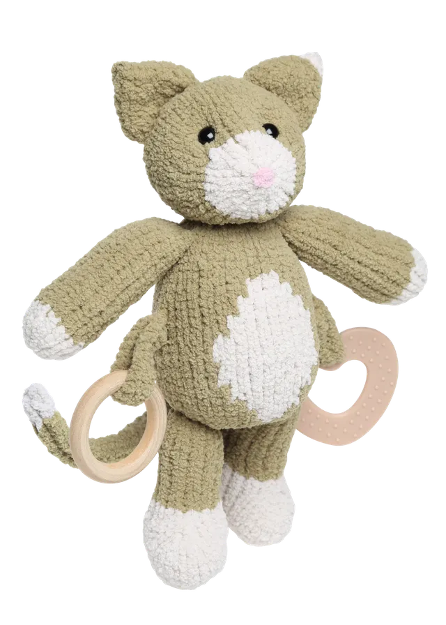 Go Handmade Sansekat Simon strikkeoppskrift 26 cm sansekatt