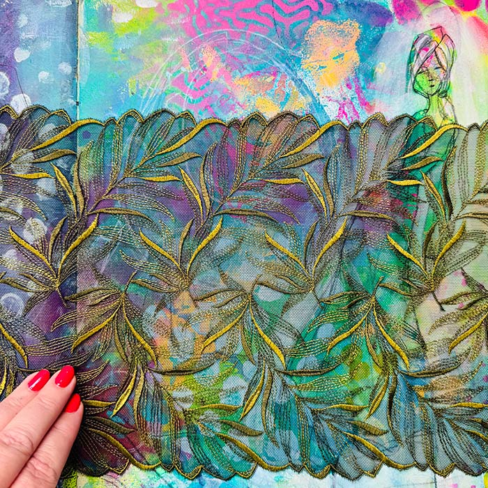 Jane Davenport Graphica Lovely Laces sjablong bordemønster
