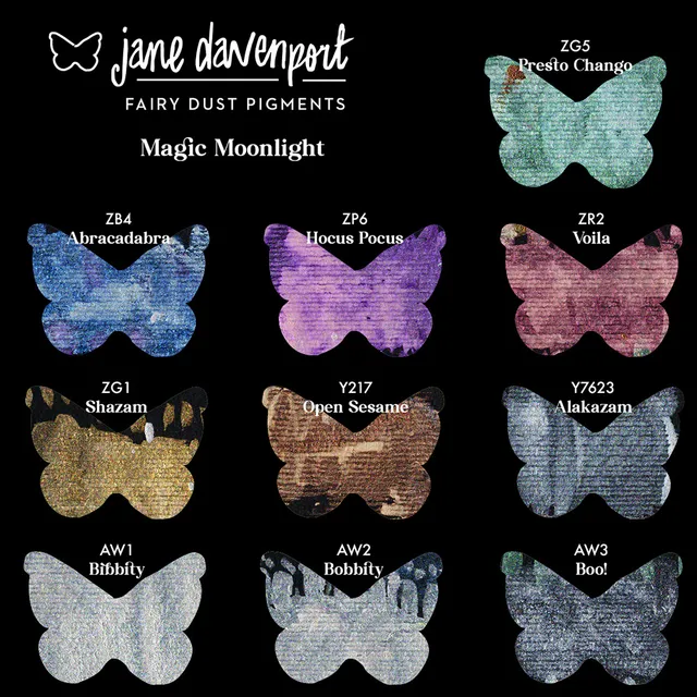 Jane Davenport Magical Moonlight pigmentsett svart papir