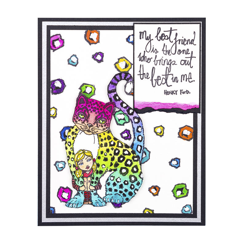 Jane Davenport Whimsical Wild Best Leopard stempel