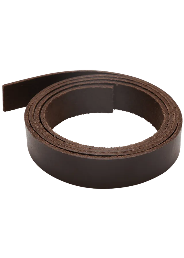 Go Handmade Leather Strap veskerem 1 m x 18 mm mørkebrun skinn